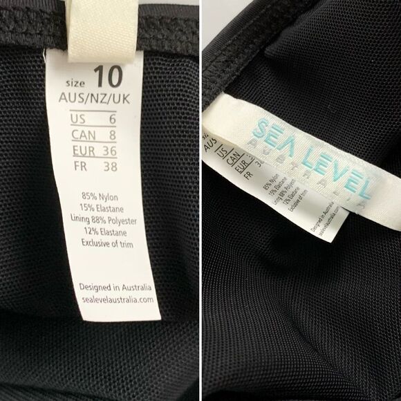 SEA LEVEL Black Frill One-Piece Swimsuit! - Picture 6 of 7